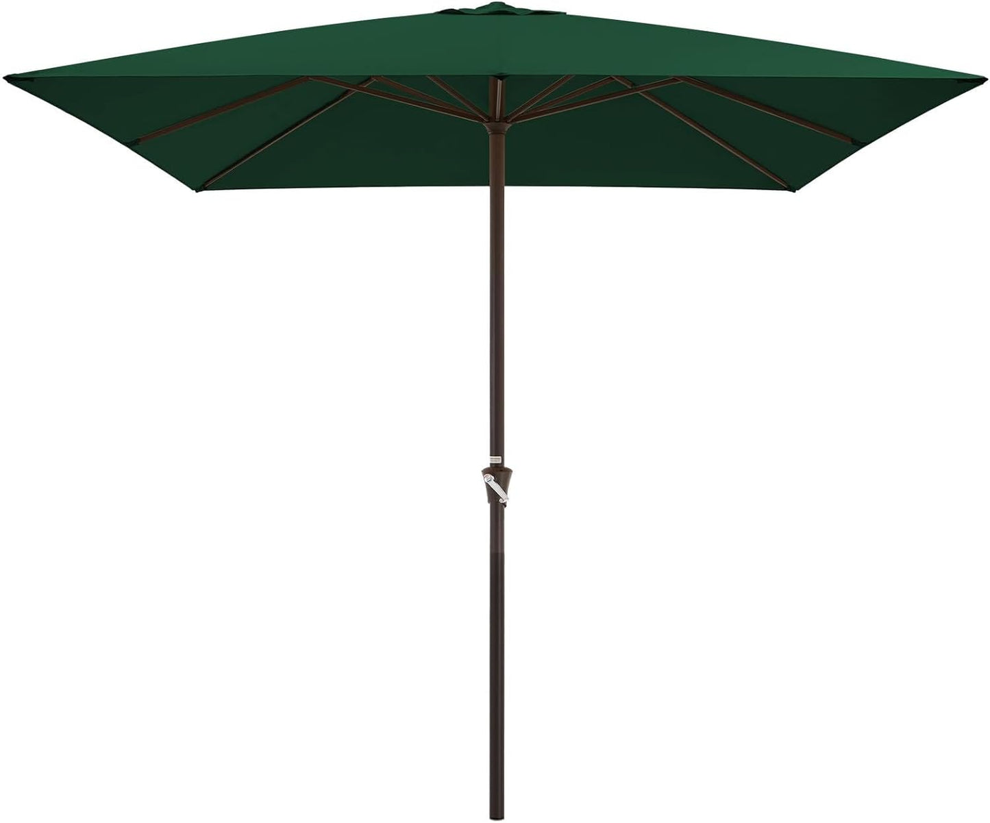 JEAREY 10x10 ft Square Patio Umbrellas Outdoor Table Market Umbrella w/Crank, 8 Sturdy Ribs, UV Protection Waterproof Sunproof(Teal Blue)