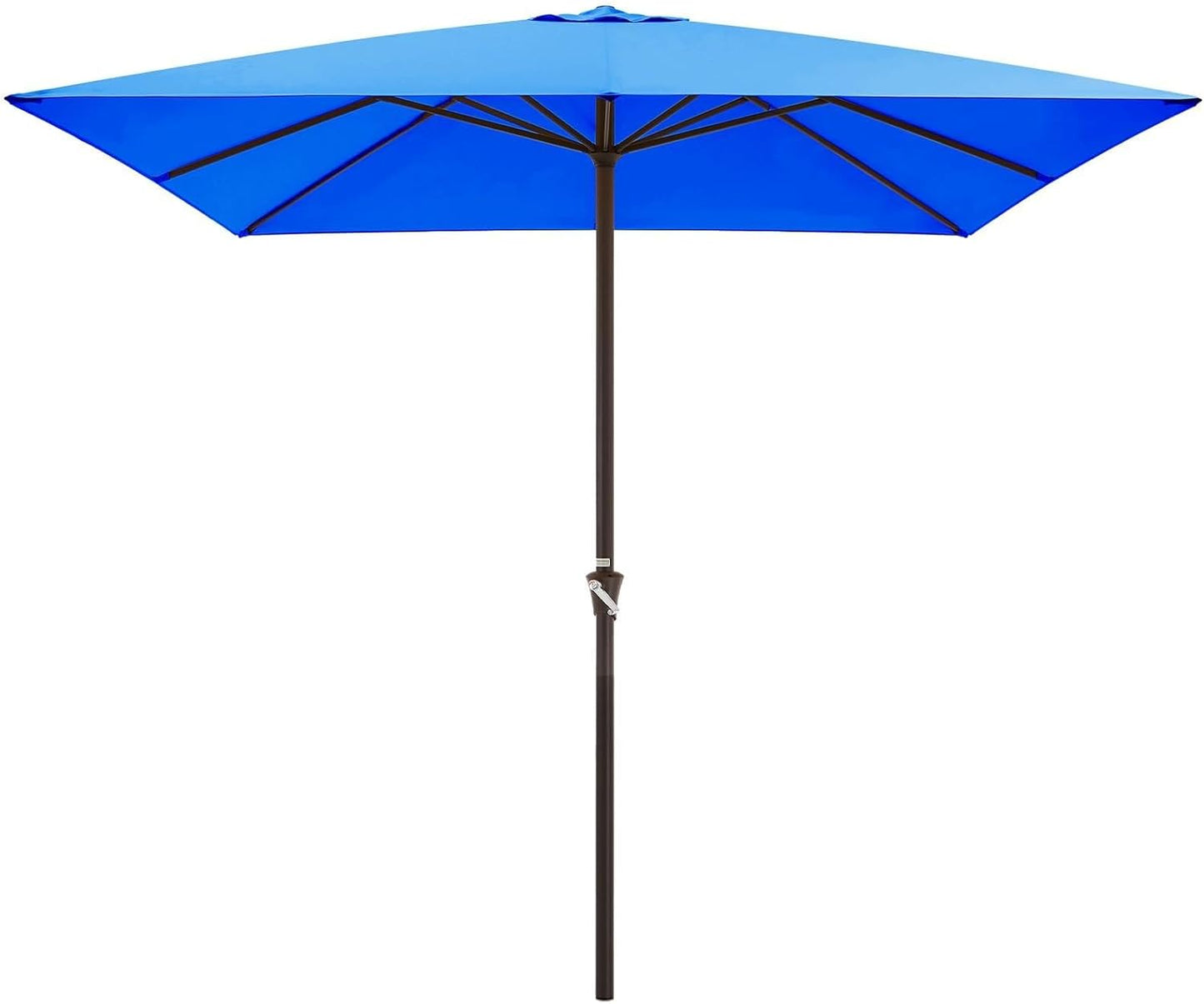 JEAREY 10x10 ft Square Patio Umbrellas Outdoor Table Market Umbrella w/Crank, 8 Sturdy Ribs, UV Protection Waterproof Sunproof(Teal Blue)