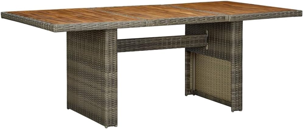 Short Side Table,Long Table,Outdoor End Table,with Tempered Glass Top w/Rattan Edge and Metal Frame for Outdoor and Indoor