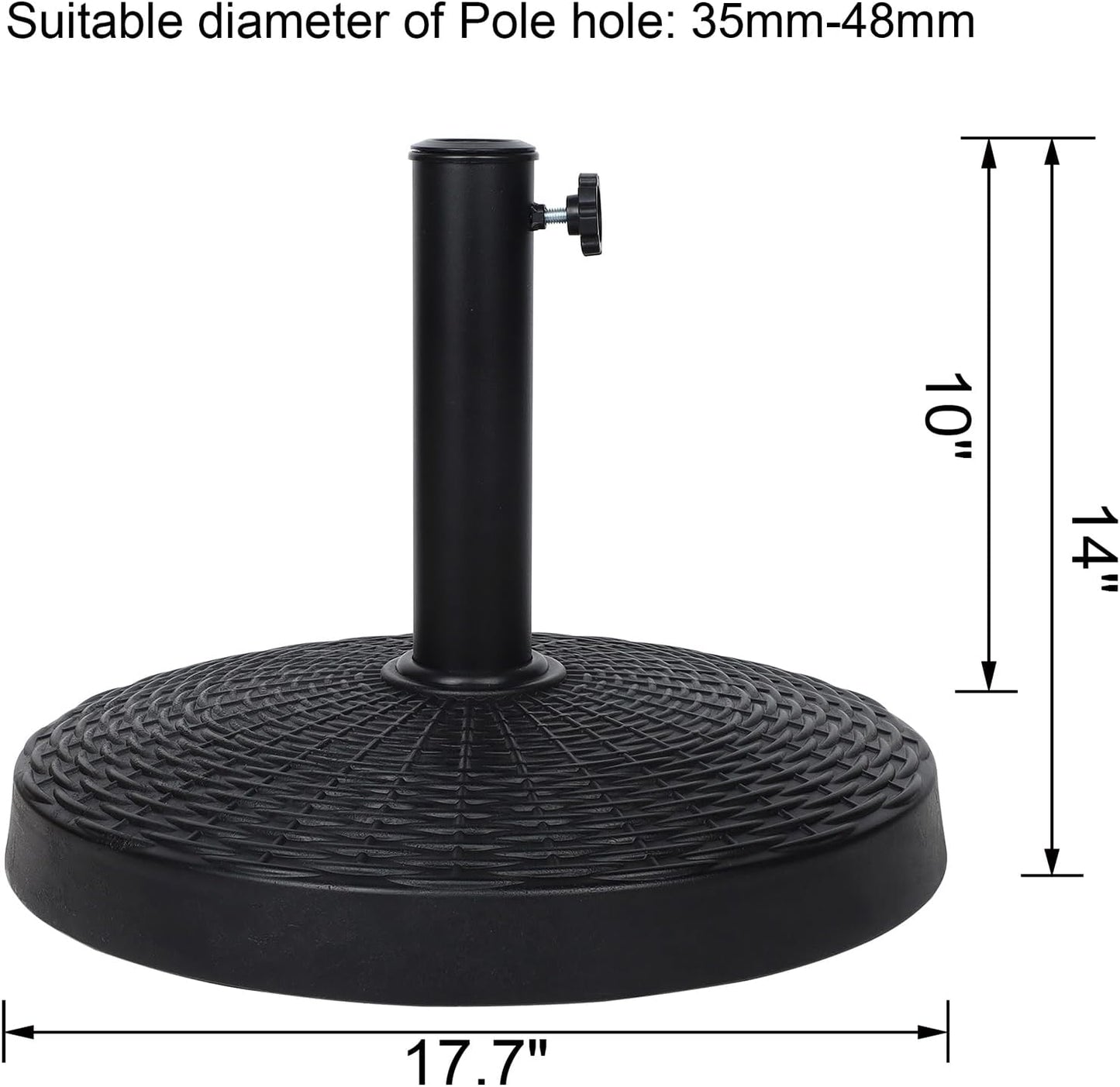 Blissun 31 lbs Heavy Duty Patio Market Umbrella Base Stand