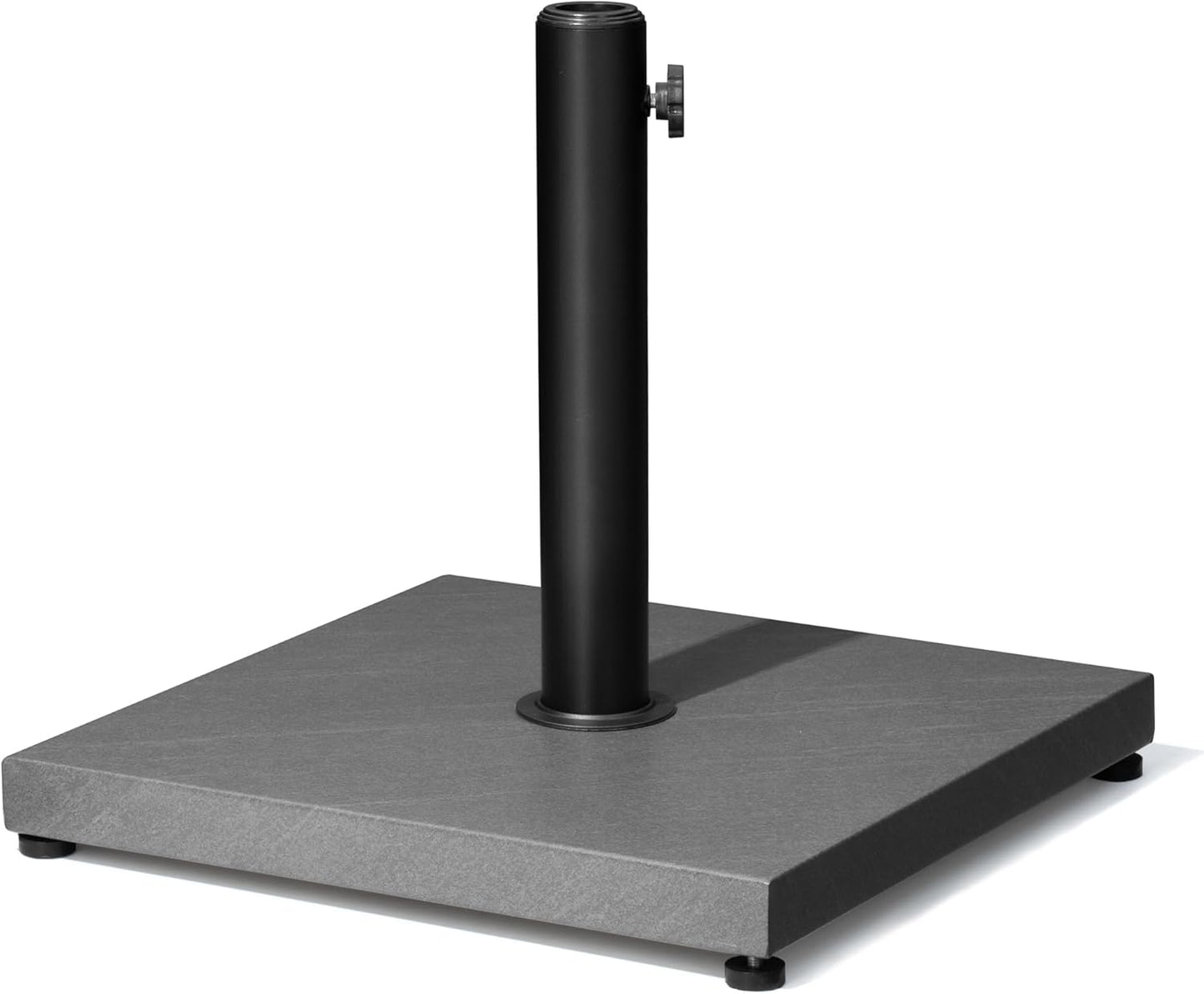 43lb Patio Umbrella Base Stand, Outdoor Square Concrete Stand Heavy Duty Market Umbrella Pole Holder, Black