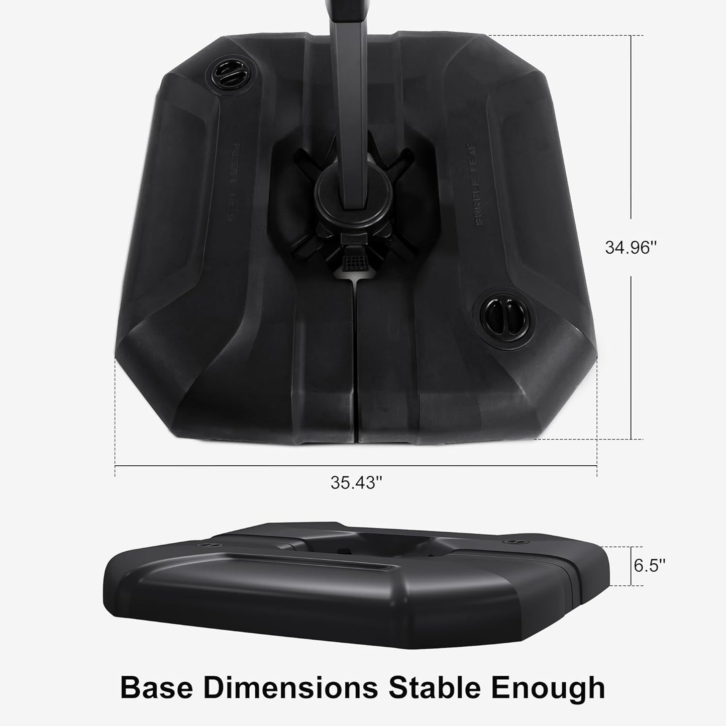 PURPLE LEAF Patio Umbrella Base SBL4090 Water &Sand Filled Weighted Base Outdoor Umbrella Base for Offset Cantilever Umbrella 200 Lbs