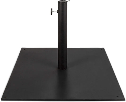Best Choice Products 38.5lb Steel Umbrella Base, Square Weighted Patio Stand for Outdoor, Backyard, Market Umbrellas, Sun Shade w/Tightening Knob and Anchor Holes - Black